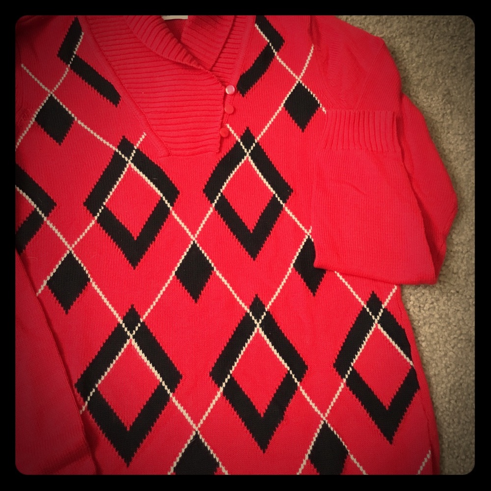 Liz Claiborne Argyle Sweater